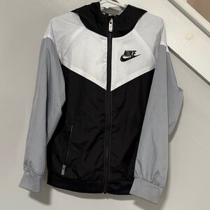 Nike Kids Black and White Raincoat